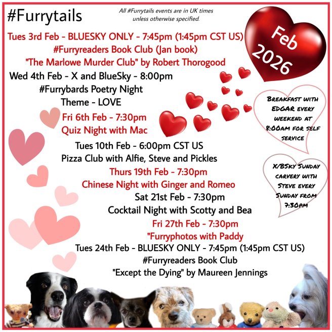 Feb Furry Tails events poster