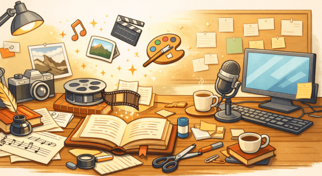 Creative workspace for content creation